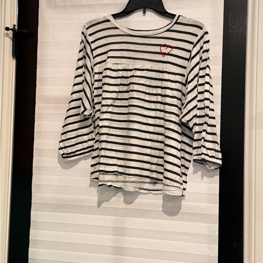 Sundry Striped Black and White Shirt